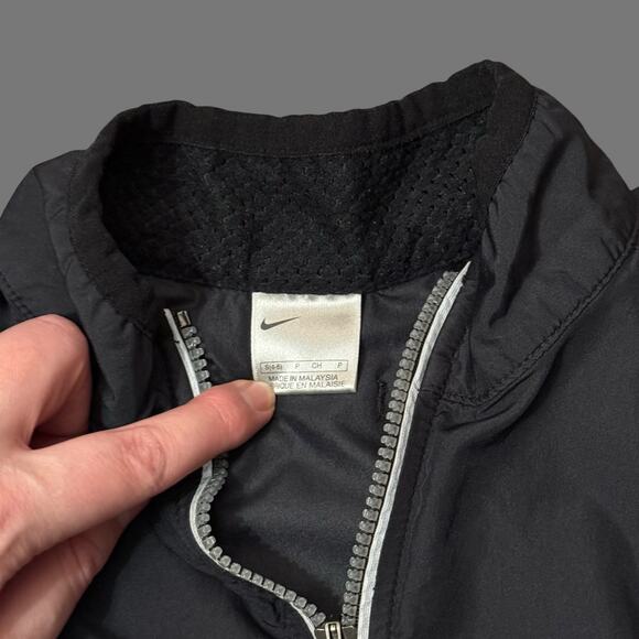 Nike RARE Y2K Tech Wear Black Track Jacket Women's Size XS Black GUC - Picture 3 of 5